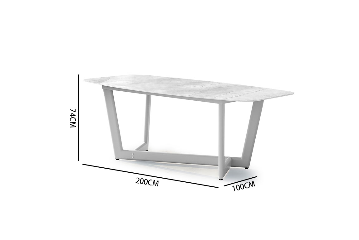 CLUB-B rectangular dining table Z base